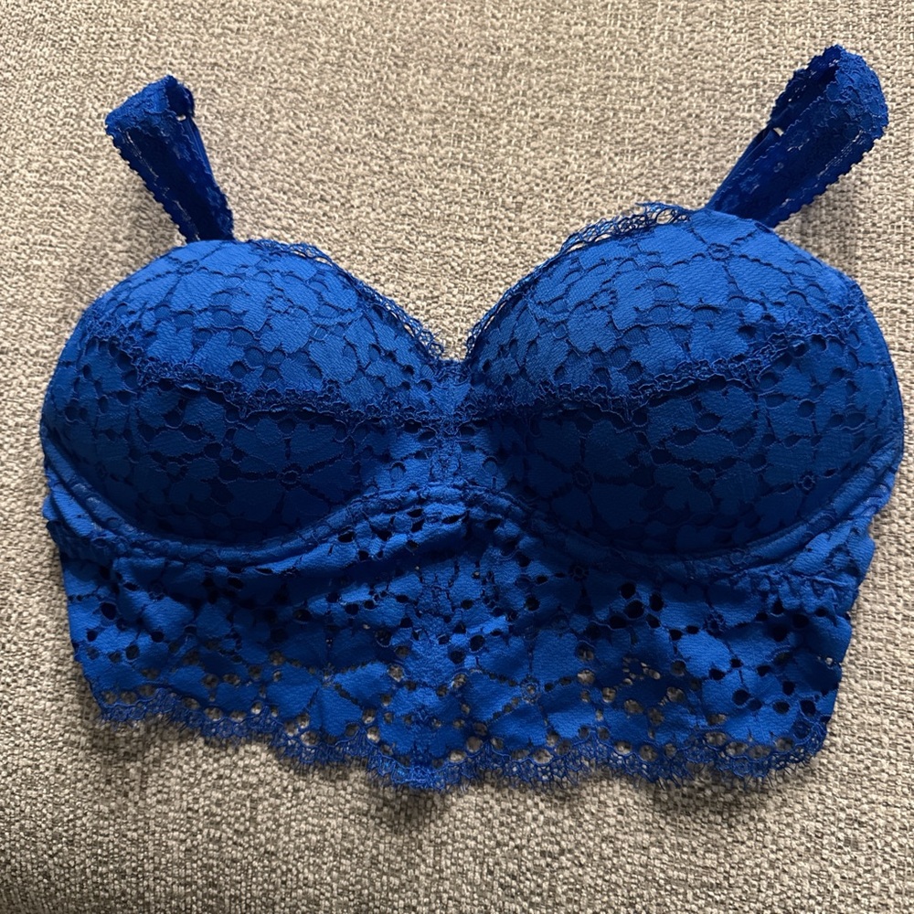 PINK Victoria's Secret Royal Blue Lace Bralette